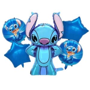 Set de globos  stitch 5 unidades