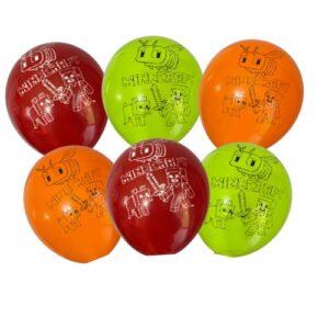 Globos látex minecraft 12 unidades