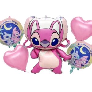 Set de globos stitch angela rosa