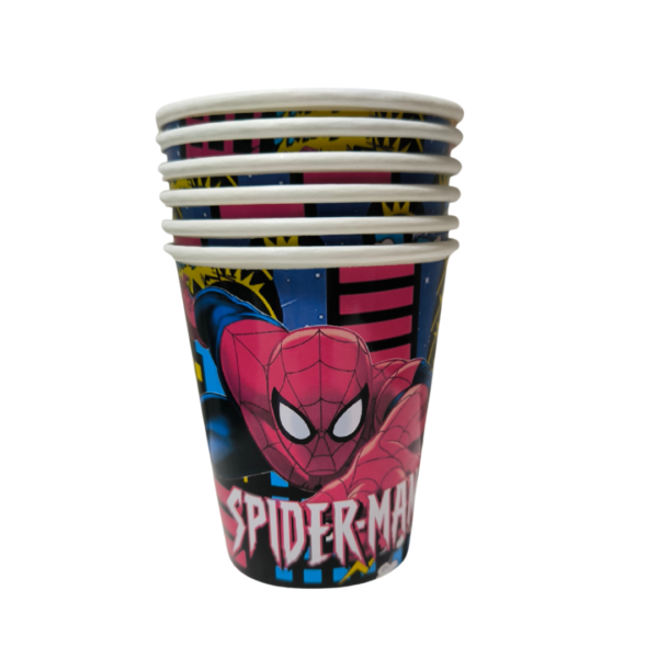 Pack 6 vasos cumpleaños spiderman
