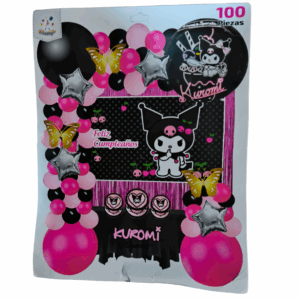 Set decoración completa kuromi candy bar globos