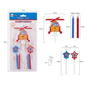 Set Velas cumpleaños Payaso Plim Plim