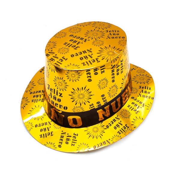 Gorro año nuevo dorado buena calidad