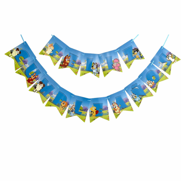 Guirnalda feliz cumpleaños bluey bingo