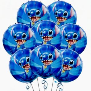 12 Globos metálico stitch redondo