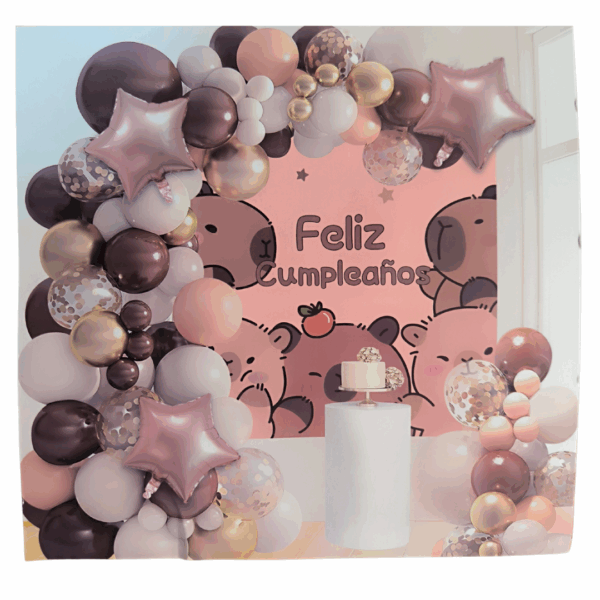Set Decoración Completa Cumpleaños Capibara Capybara