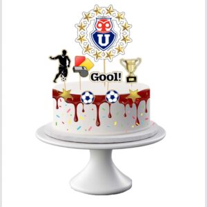 Topper cumpleaños La U de chile ( 5 unidades )