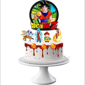 Pack 5 Topper Torta Cumpleaños Dragon Ball Z