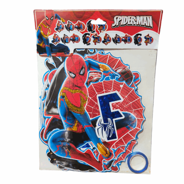 Guirnalda 3D cumpleaños spiderman