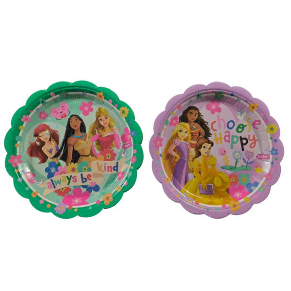 Pack 6 Platos Cumpleaños Princesas Disney Y Rapunzel
