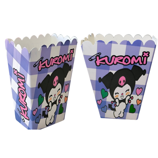 Pack 6 Cajas De Cabritas Pop Corn Kuromi Cotillón