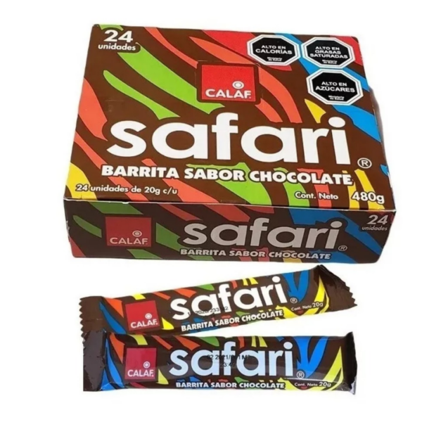 Barras De Chocolate Safari Calaf ( Caja 24 Unidades )