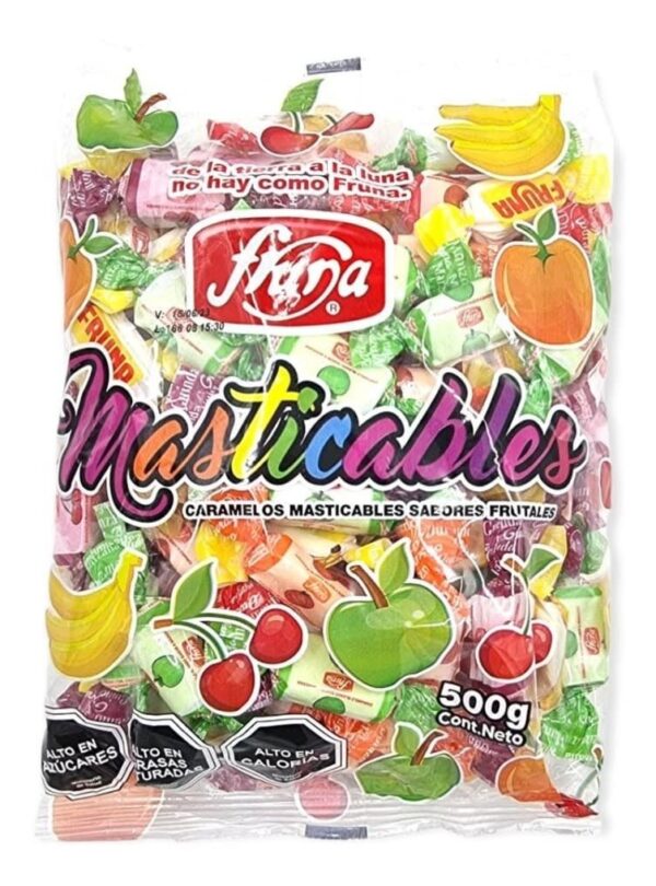 Bolsa Caramelos Masticables Fruna Sabor Frutas 500g