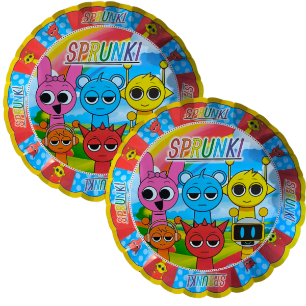 Bandeja Cumpleaños Sprunki ( Cartón 32 Cm )