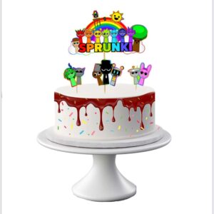 Pack 4 Topper Torta Cumpleaños Sprunki Cotillón