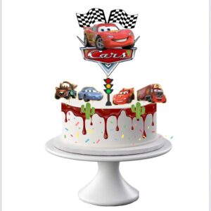 Pack 5 Topper Torta Cumpleaños Cars