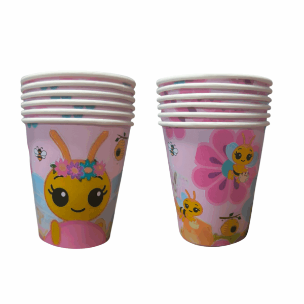 Pack 6 Vasos Cumpleaños Abejita Chiquitita Plim Plim
