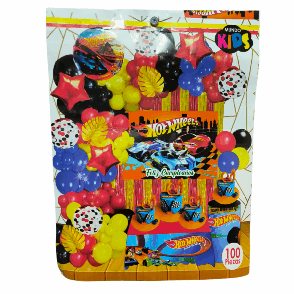Set Decoración Candy Bar Cumpleaños Hot Wheels