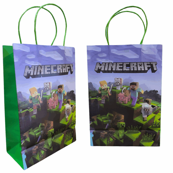 Bolsa De Papel De Cumpleaños Minecraft 32*22