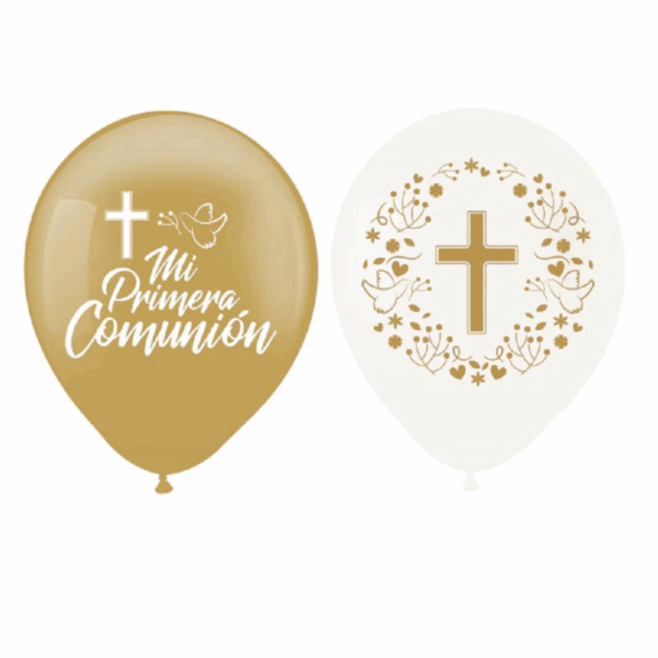 Set 12 Globos Látex Mi Primera Comunión