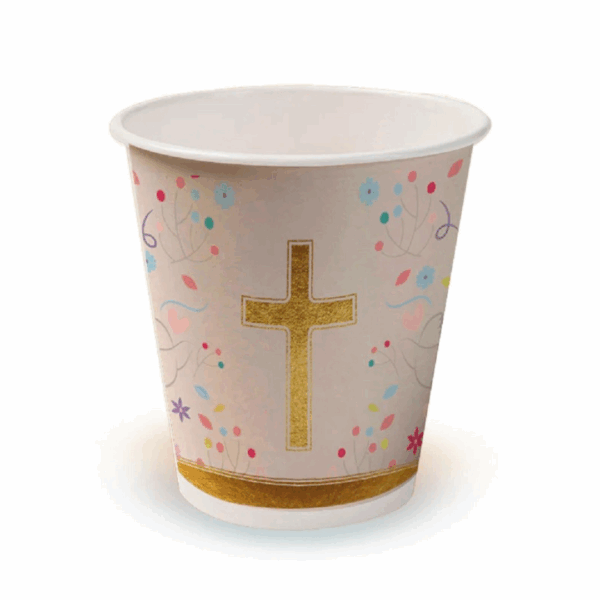 Pack 6 Vasos Polipapel Cotillón Mi Primera Comunión