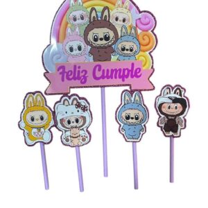 Pack 6 Topper Cumpleaños La Bubu