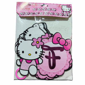 Banderín guirnalda feliz cumpleaños Hello Kitty 3D