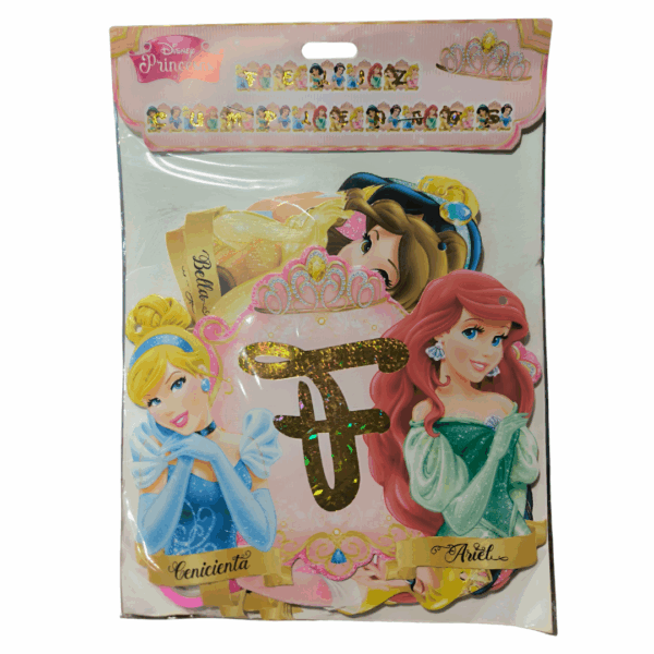 Guirnalda Feliz Cumpleaños Princesas 3D