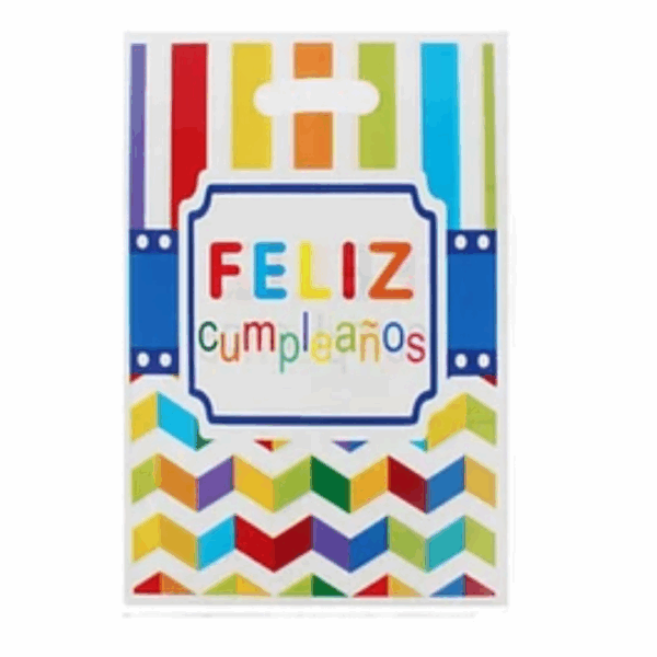 Pack 10 Bolsas Dulceras Cumpleaños Xl 22x32 Cm