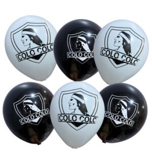 Set 12 Globos Cumpleaños Látex Colo Colo