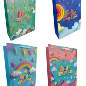 Bolsa De Regalo Feliz Cumpleaños 42x30x12 Cm