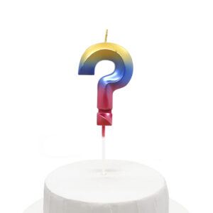Vela Cumpleaños Interrogación Tornasol Brillante