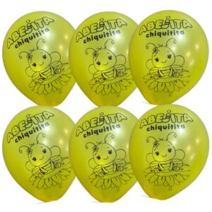Set 12 Globos De Cumpleaños Látex Abejita Chiquitita