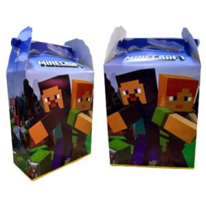 Pack 10 Cajitas De Sorpresa O Cumpleaños Minecraft