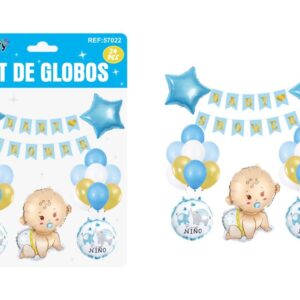 Set De Globos Decoración Baby Shower Niño