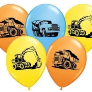 Pack 5 Globos De Cumpleaños Látex Camión