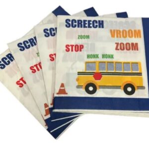 Pack 10 Servilletas De Cumpleaños Camión