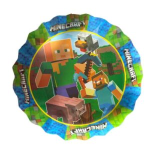 Bandeja Cumpleaños Minecraft ( Cartón 32 Cm )