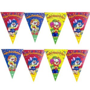 Banderín decorativo cotillón retro ochentero