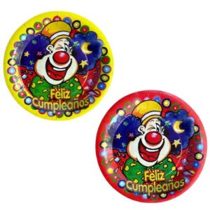 Pack 6 Platos Cumpleaños Cotillón Retro Vintage Ochentero