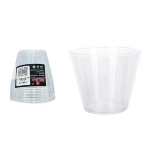 10 Vasos Para Postres Acrílicos Transparentes 270 Ml