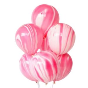 Pack 12 Globos Látex De Cumpleaños Retro Manchas rojo