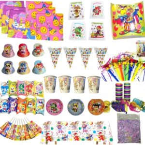 Pack Cotillón Cumpleaños Ochentero Retro Vintage 97 Pzs