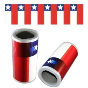 Rollo Bandera Chile Plástica 50 Mts Fiestas Patrias