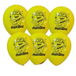 Pack 12 Globos Látex Cumpleaños Minions