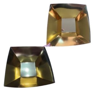 Pack 2 Bandejas Cumpleaños doradas Ondas De Cartón 29 Cm