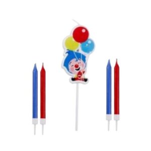 Set Velas De Cumpleaños Payaso Plim Plim