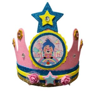 Corona Festejado Cumpleaños Payaso Plim Plim Rosada