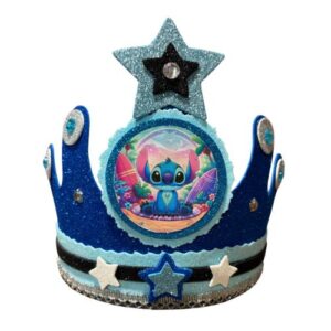 corona cumpleaños stitch estrellas