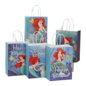 Pack 12 Bolsas De Papel Sirenita Ariel 16x21 Cm